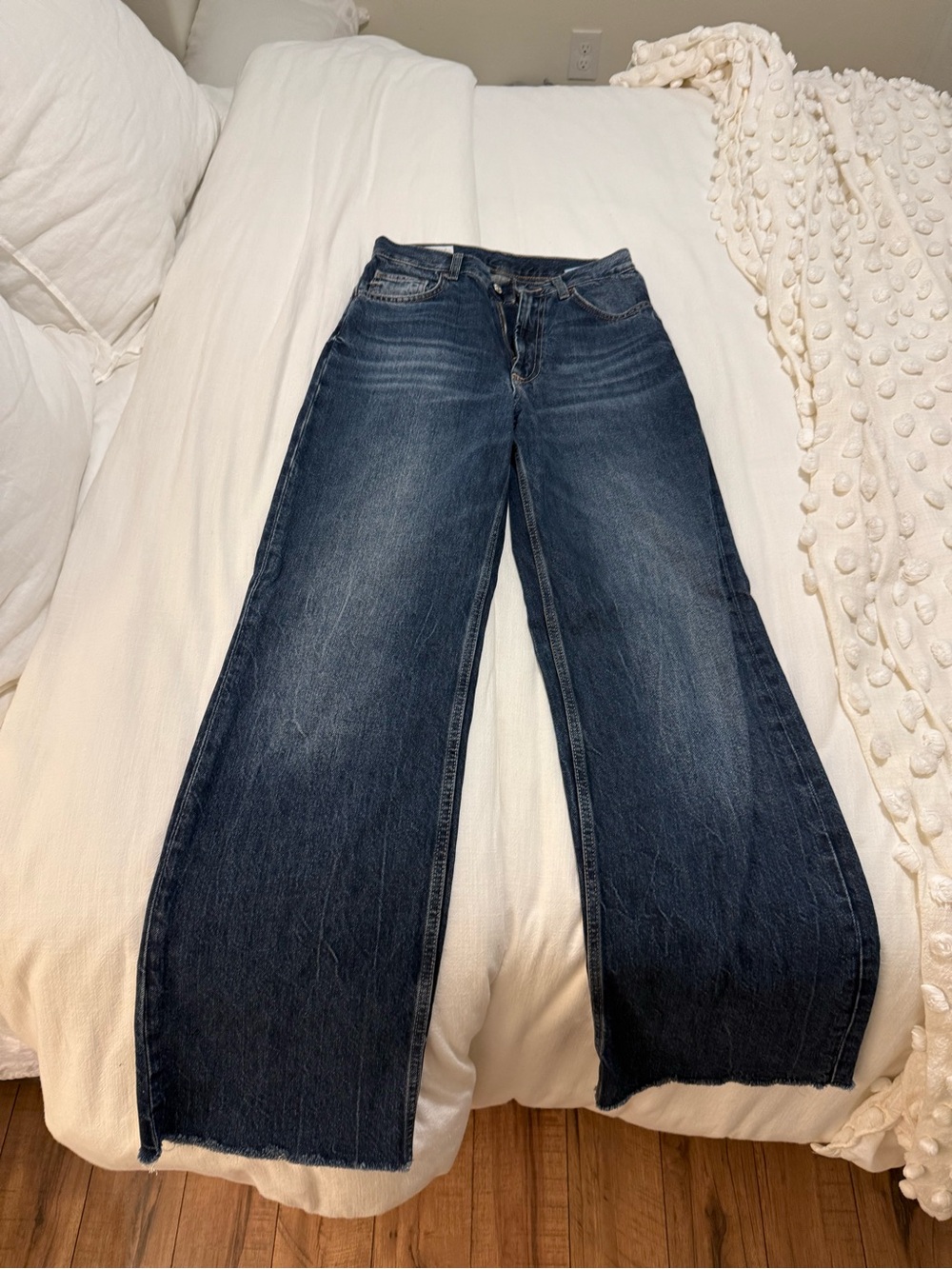Zara Wide-Leg Dark Indigo Jeans